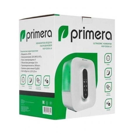Увлажнитель воздуха Primera HUP-E3056-LA 25Вт (ультразвуковой) белый - фото 17