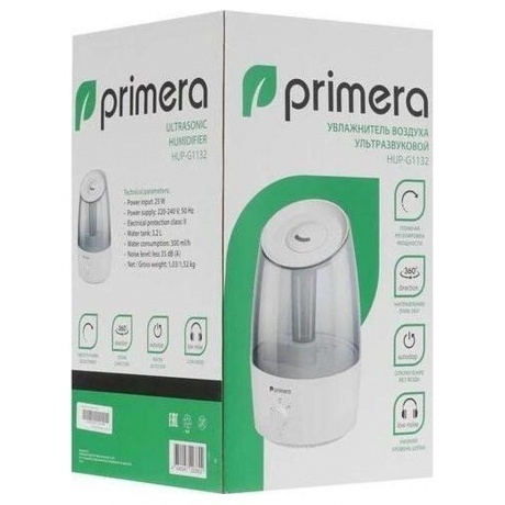 Увлажнитель воздуха Primera HUP-G1132 25Вт (ультразвуковой) белый - фото 10