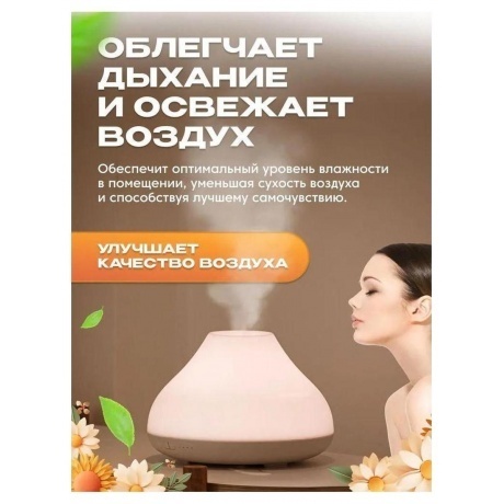 Увлажнитель воздуха Solove H7FC 10Вт (ультразвуковой) белый/красный - фото 11