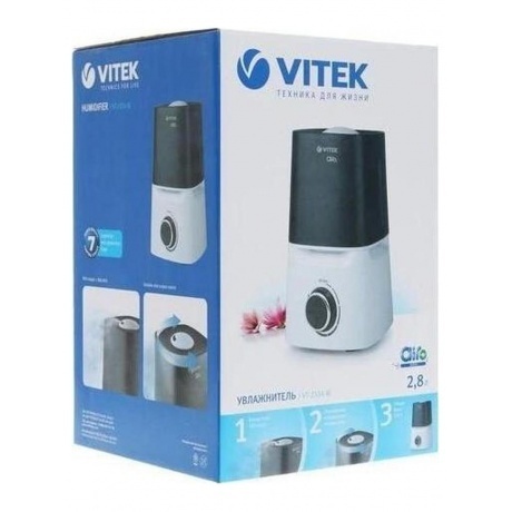 Увлажнитель воздуха Vitek 2334-VT-02 23Вт (ультразвуковой) белый/серый - фото 24