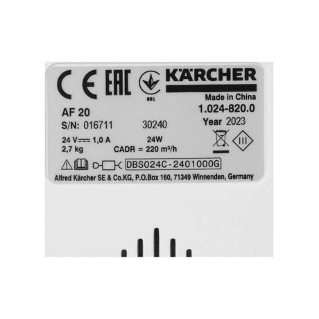 Очиститель воздуха Karcher AF 20 [1.024-820.0] - фото 15