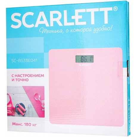 Весы напольные электронные Scarlett SC-BS33E041 розовый - фото 9