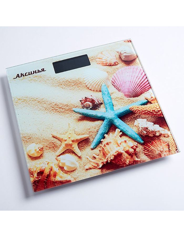 Весы напольные электронные Аксинья КС-6007 Пляж