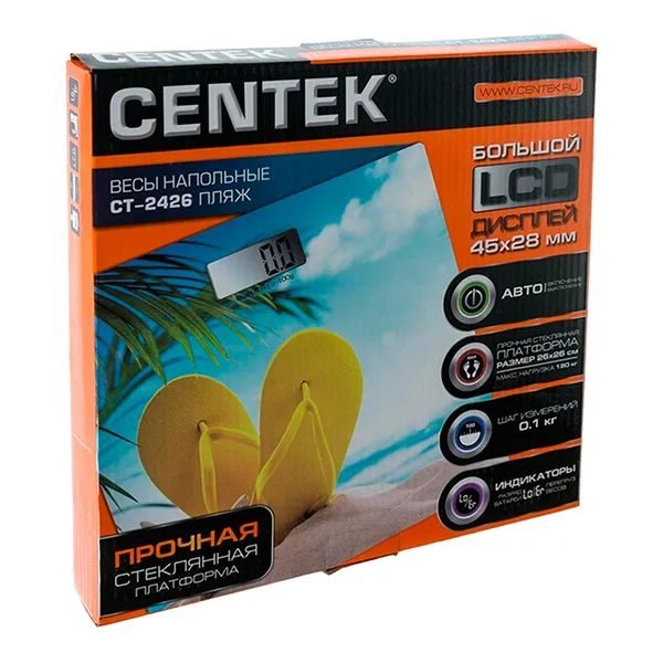 Весы напольные Centek CT-2426 Пляж электронные - фото 7