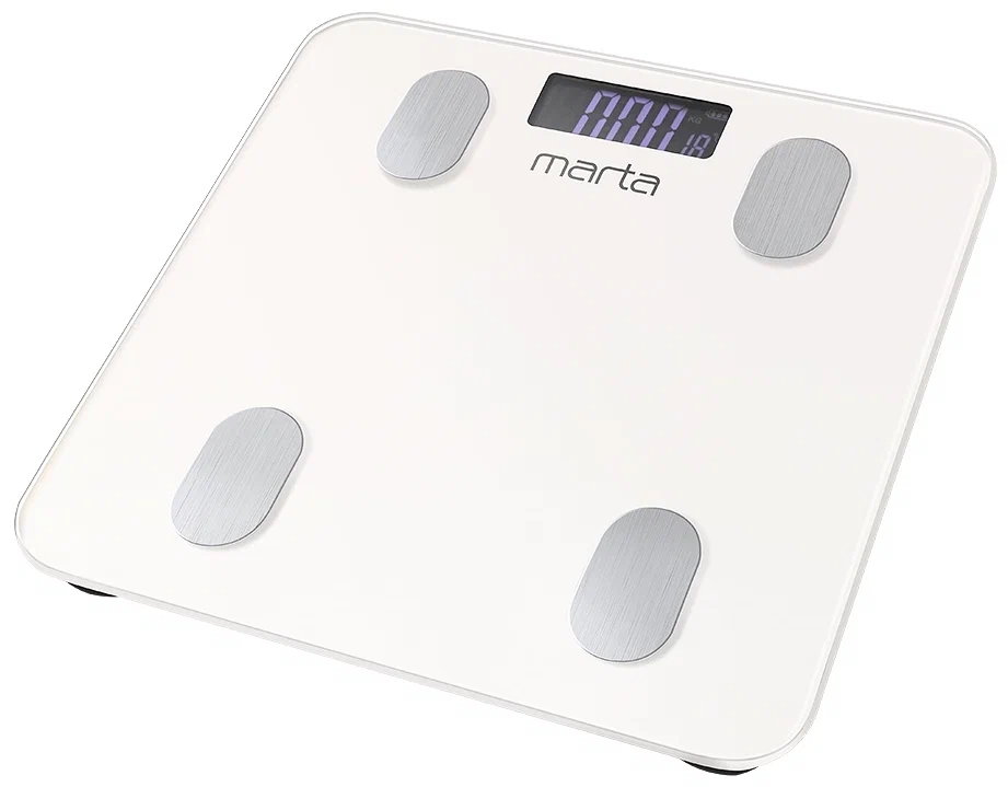 Весы напольные MARTA MT-1683 белый жемчуг
