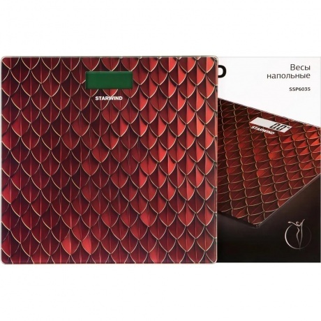 Весы напольные электронные Starwind SSP6035 макс.180кг рисунок/красный - фото 7