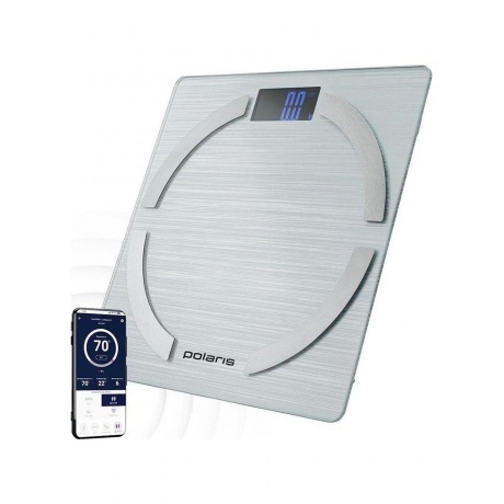 Весы напольные электронные  PWS 1886 IQ Home серебрянный - фото 2