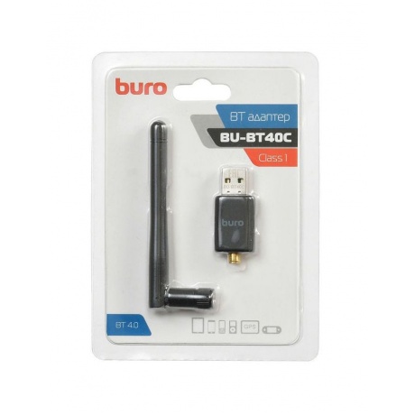 Адаптер USB Buro BU-BT40С черный - фото 2