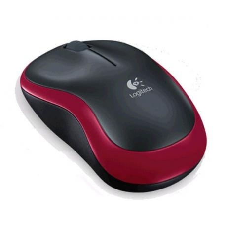 Мышь Logitech M185 Wireless Mouse Black-Red
