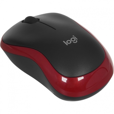 Мышь Logitech M185 Wireless Mouse Black-Red - фото 5