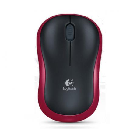 Мышь Logitech M185 Wireless Mouse Black-Red - фото 2