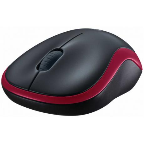 Мышь Logitech M185 Wireless Mouse Black-Red - фото 3