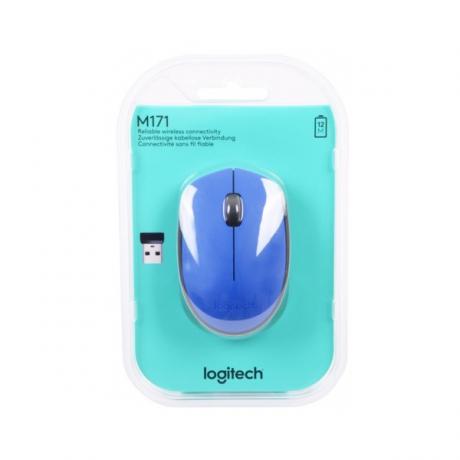 Мышь Logitech M171 Wireless Mouse Blue-Black - фото 5