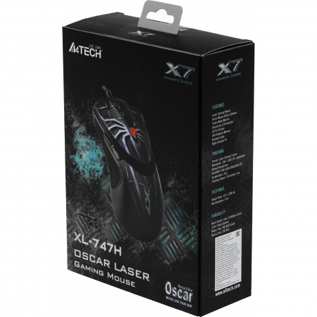 Мышь A4Tech Oscar Editor XL-747H голубой/рисунок - фото 13