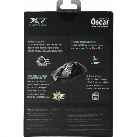 Мышь A4Tech Oscar Editor XL-747H голубой/рисунок - фото 15