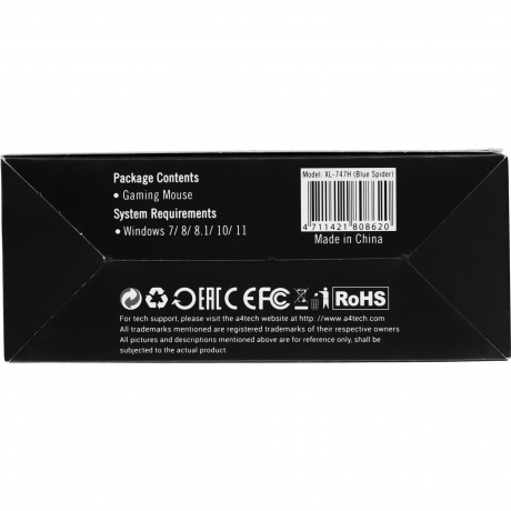 Мышь A4Tech Oscar Editor XL-747H голубой/рисунок - фото 16