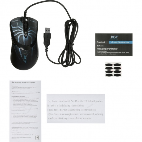 Мышь A4Tech Oscar Editor XL-747H голубой/рисунок - фото 10