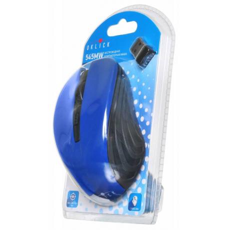 Мышь Oklick 545MW Black-Blue USB - фото 5