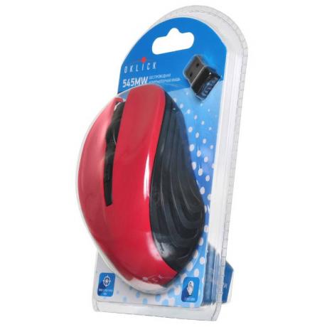 Мышь Oklick 545MW Black-Red USB - фото 5