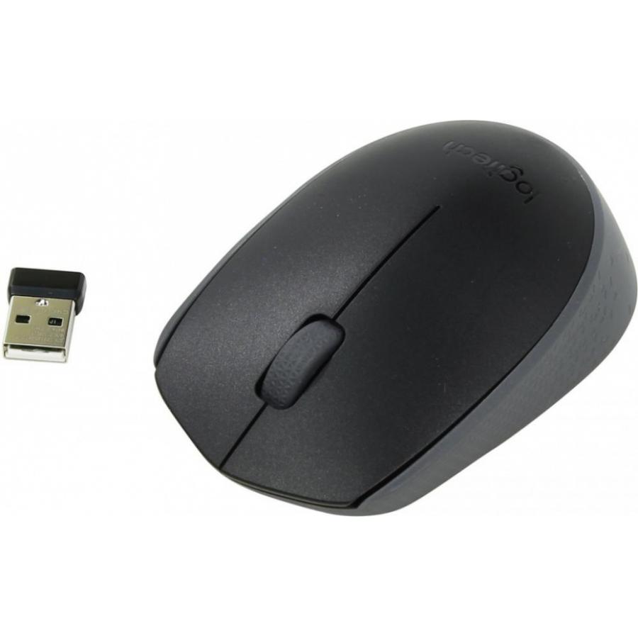 Мышь Logitech M171 Wireless Mouse Grey-Black USB мышь logitech m185 wireless mouse grey black 910 002238