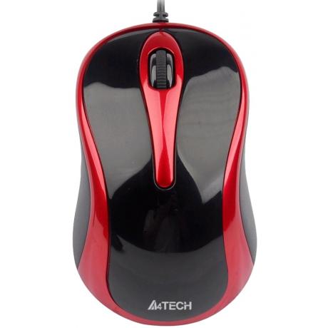 Мышь A4Tech V-Track Padless N-360-2 Red-Black USB - фото 1