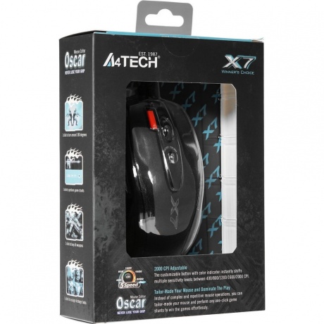 Мышь A4Tech X-710BK Black USB - фото 8
