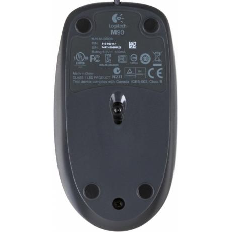 Мышь Logitech M90 Black USB - фото 4