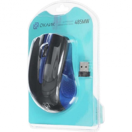 Мышь Oklick 485MW Black-Blue USB - фото 12