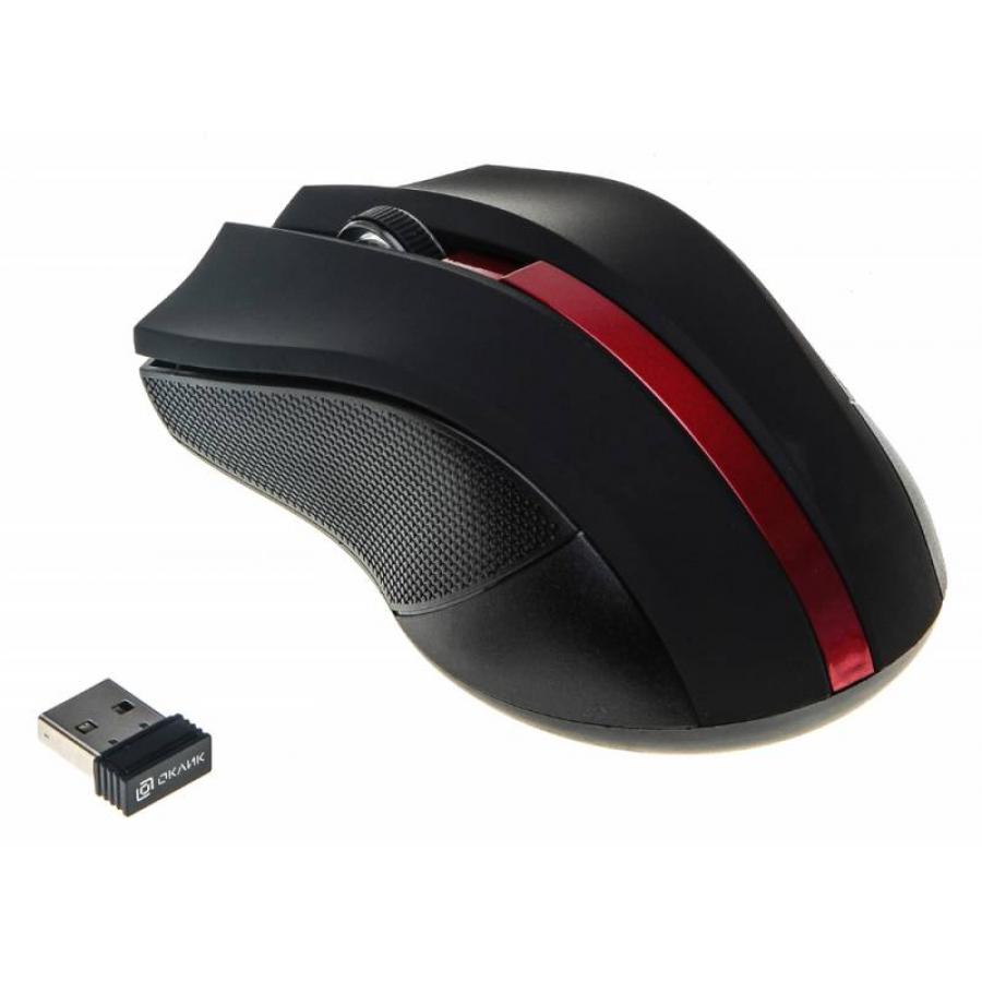цена Мышь Oklick 615MW Black-Red USB