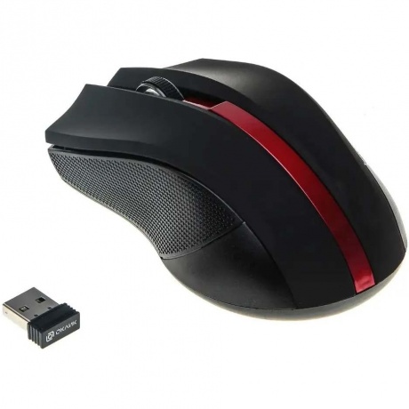 Мышь Oklick 615MW Black-Red USB - фото 5