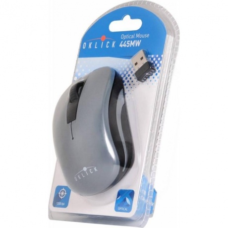 Мышь Oklick 445MW Black-Grey USB - фото 5
