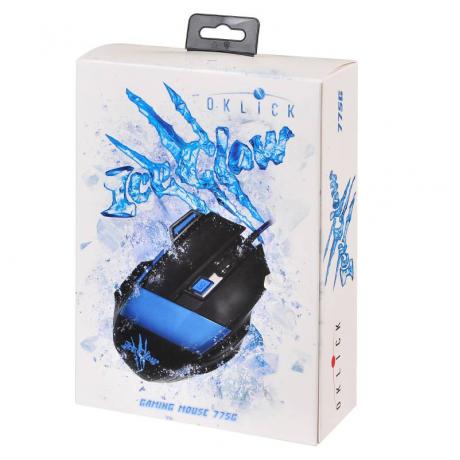 Мышь Oklick 775G Ice Claw Black-Blue USB - фото 7