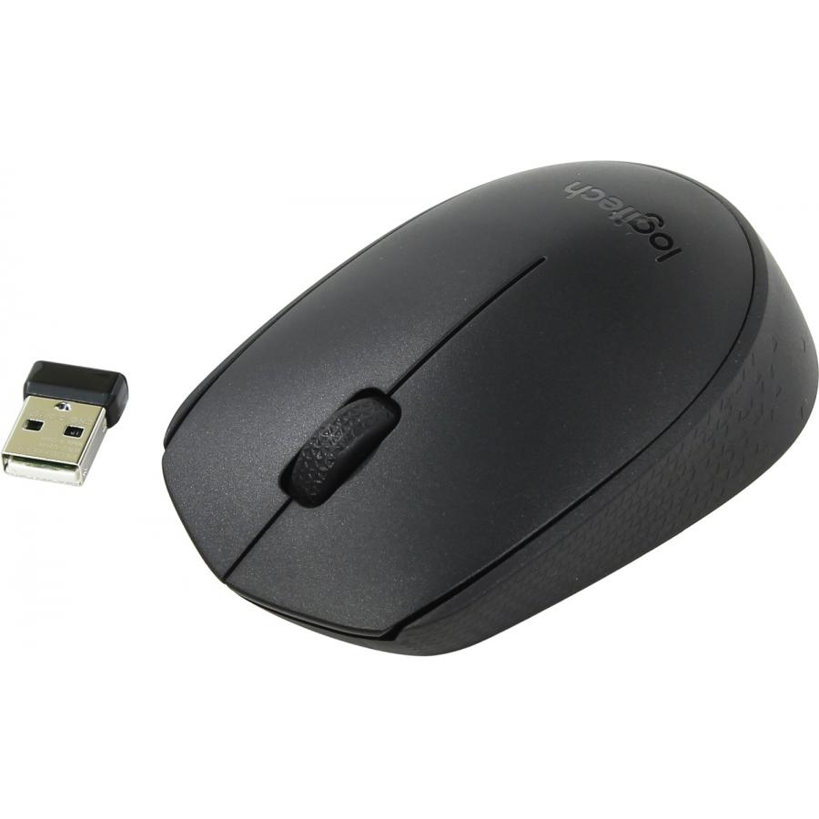 Мышь Logitech B170 Black USB комплект клавиатура мышь logitech mk120 desktop black usb 920 002561