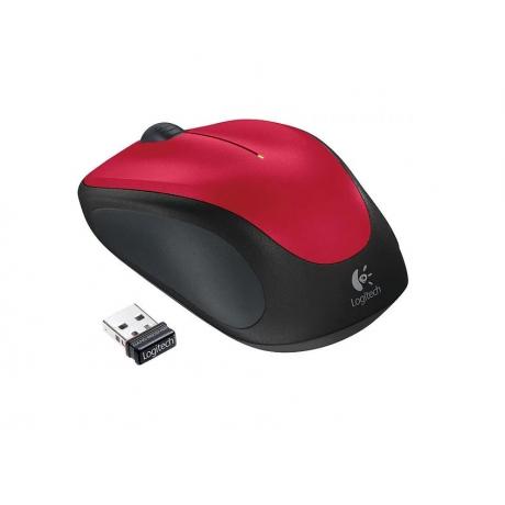 Мышь Logitech Wireless Mouse M235 Red-Black USB - фото 1