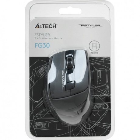 Мышь A4Tech Fstyler FG30 серый - фото 7