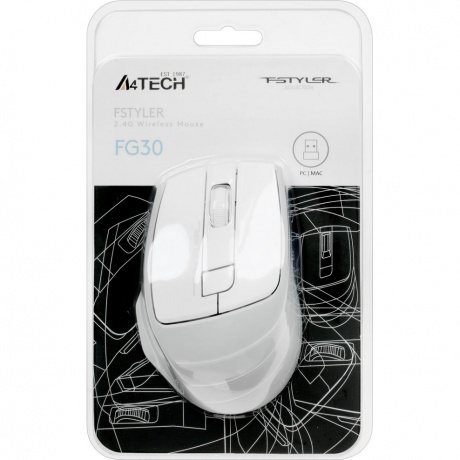 Мышь A4Tech Fstyler FG30 белый/серый - фото 7