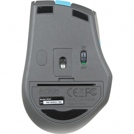 Мышь A4Tech Fstyler FG30 серый/синий - фото 7
