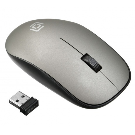 Мышь Oklick 515MW черный/серый - фото 2