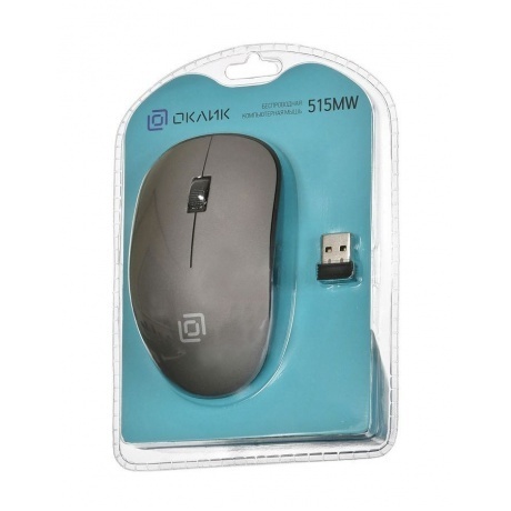 Мышь Oklick 515MW черный/серый - фото 6