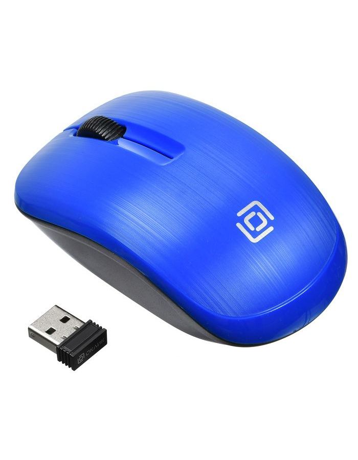 Мышь Oklick 525MW синий набор клавиатура мышь oklick 250m клав черный мышь черный usb беспроводная slim