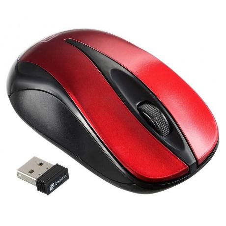 Мышь Oklick 675MW черный/красный - фото 2