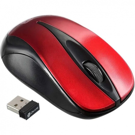 Мышь Oklick 675MW черный/красный - фото 5