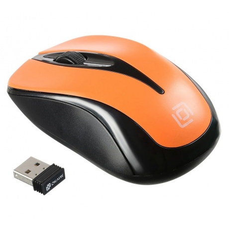 Мышь Oklick 675MW черный/оранжевый - фото 1