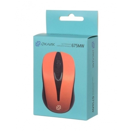 Мышь Oklick 675MW черный/оранжевый - фото 5