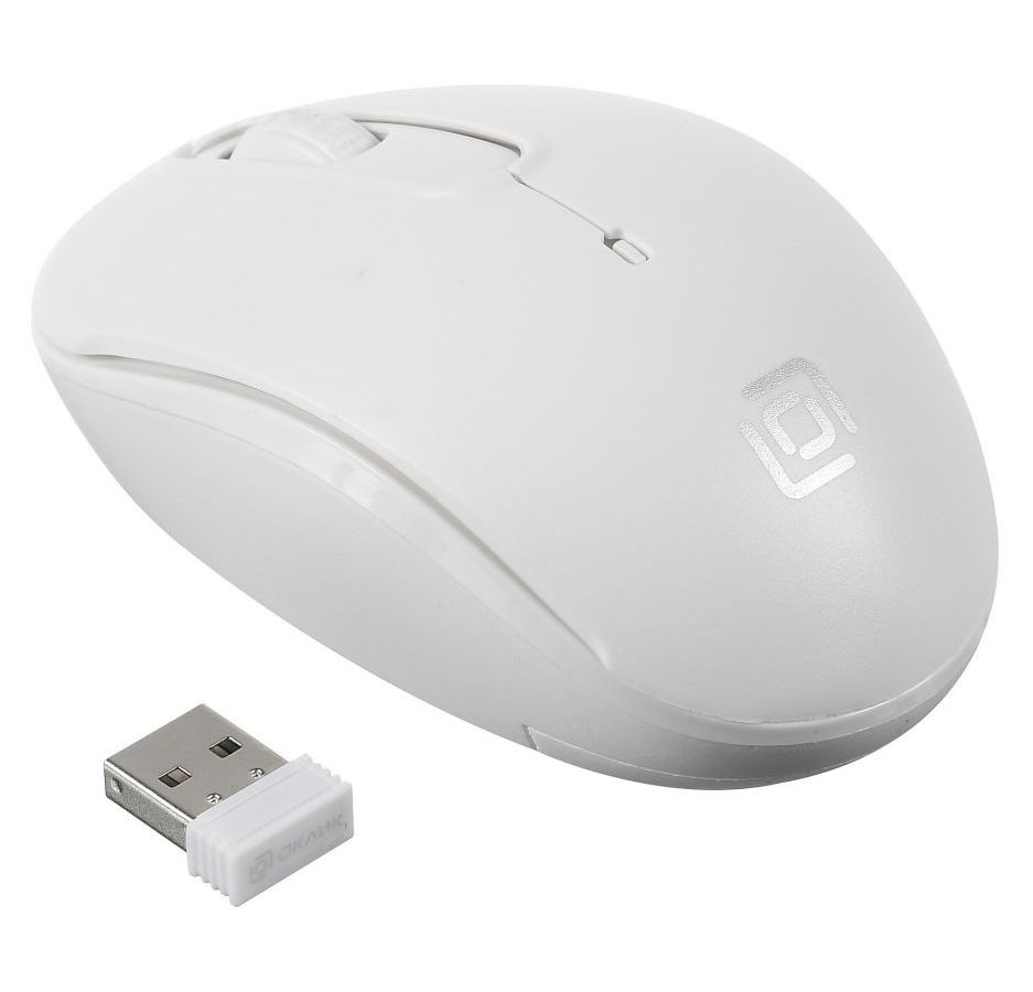 Мышь Oklick 505MW белый набор клавиатура мышь oklick 240m белый