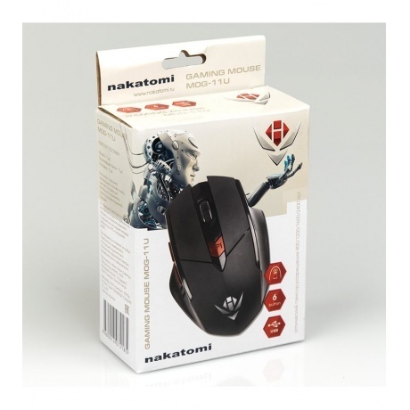 Мышь Nakatomi MOG-11U USB Black - фото 2