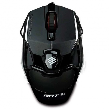 Игровая мышь Mad Catz RAT 2 чёрная PMW3325 USB 3 кнопки 5000 dpi красная подсветка 2635₽