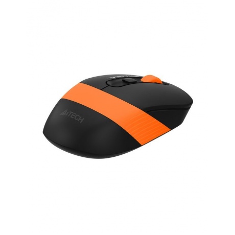 Мышь A4Tech Fstyler FG10S черный/оранжевый silent беспроводная USB (4but) - фото 4