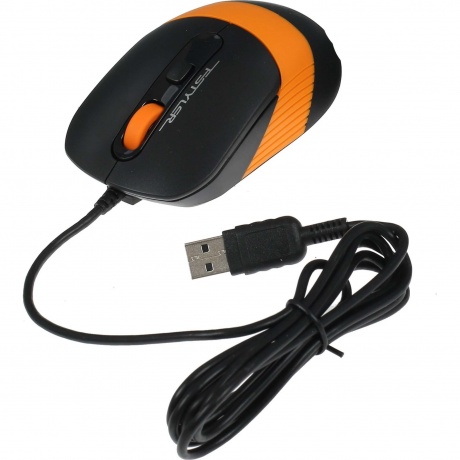 Мышь A4Tech Fstyler FM10 черный/оранжевый USB (4but) - фото 11