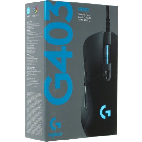 Мышь Logitech G G403 HERO Gaming Mouse Black USB (910-005632) - фото 6